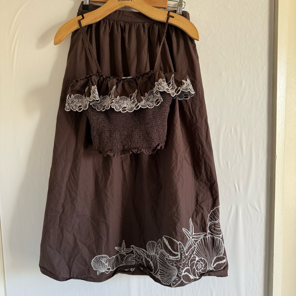 Caroline Constas Brown Skirt Set Size S